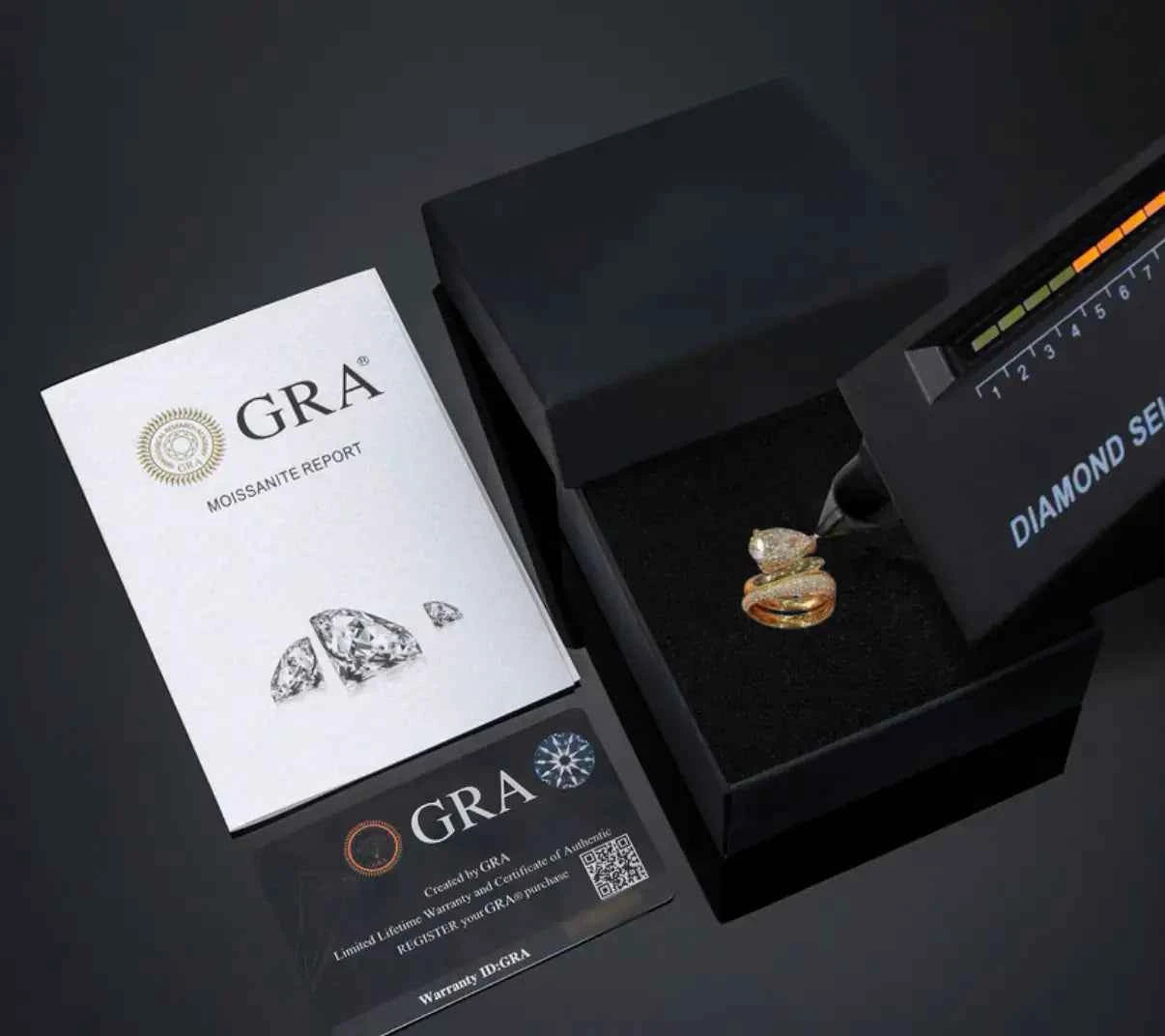 Dynasty Moissanite Ring — 18k Gold Vermeil