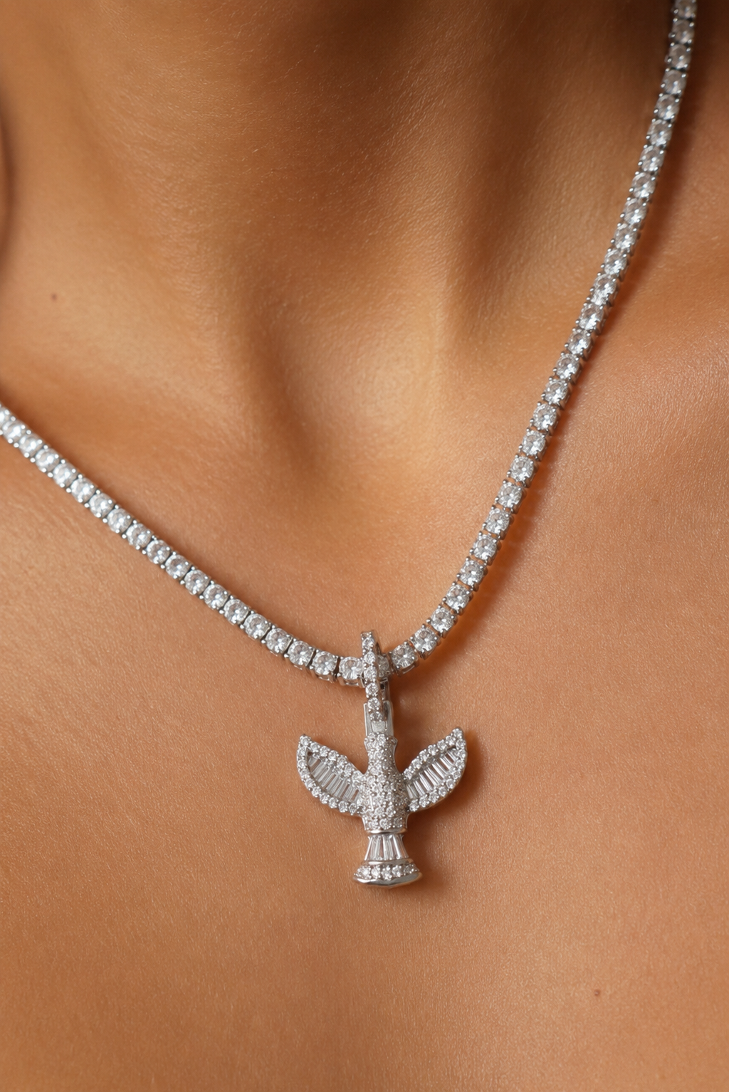 Ascension Necklace Pendant | Natural White Zircon