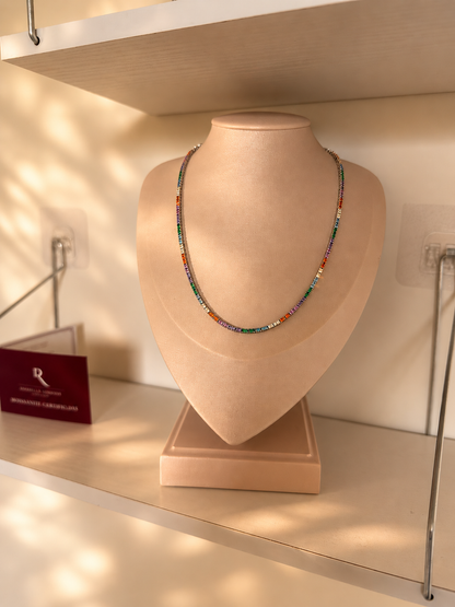 The Chelsea Spectrum Tennis Necklace - Rubielle London