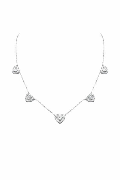 Windsor Five Hearts Necklace - Rubielle London