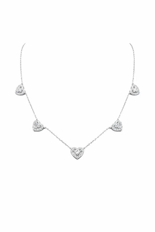 Windsor Five Hearts Necklace - Rubielle London