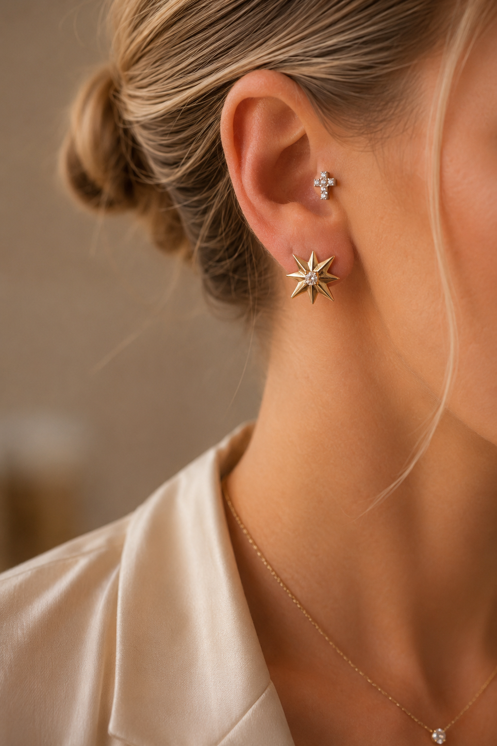 North Star Moissanite Studs