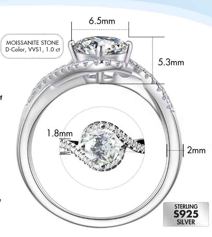 Diana Moissanite Ring