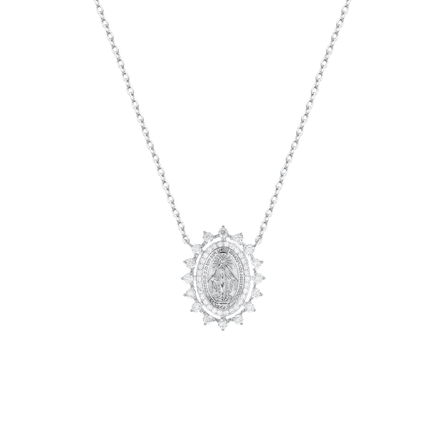 Grace Medal Moissanite Necklace