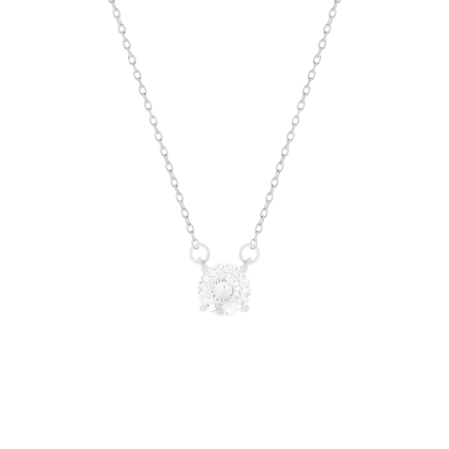 Chelsea Solitaire Necklace — 6.5mm Portuguese Setting Edition - Rubielle London