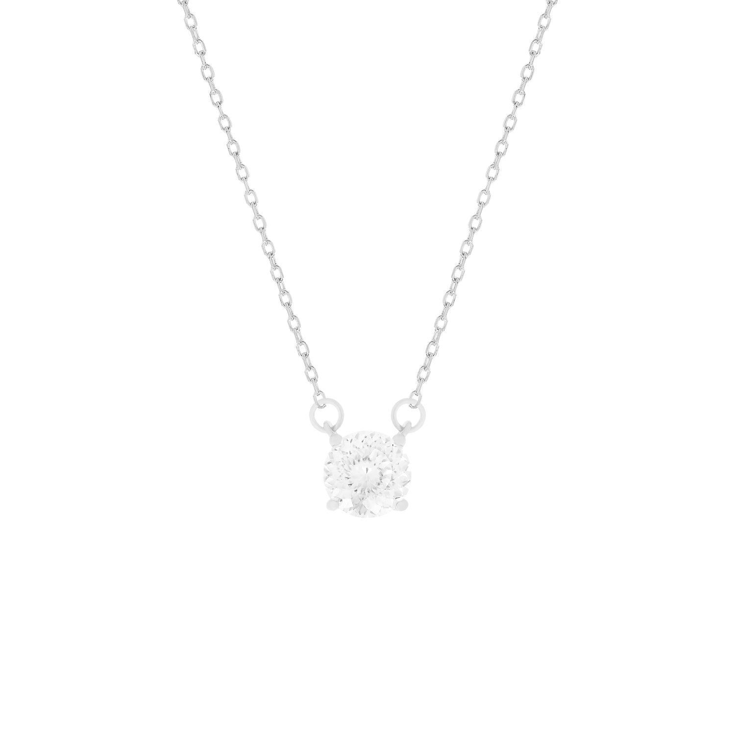 Chelsea Solitaire Necklace — 6.5mm Portuguese Setting Edition - Rubielle London