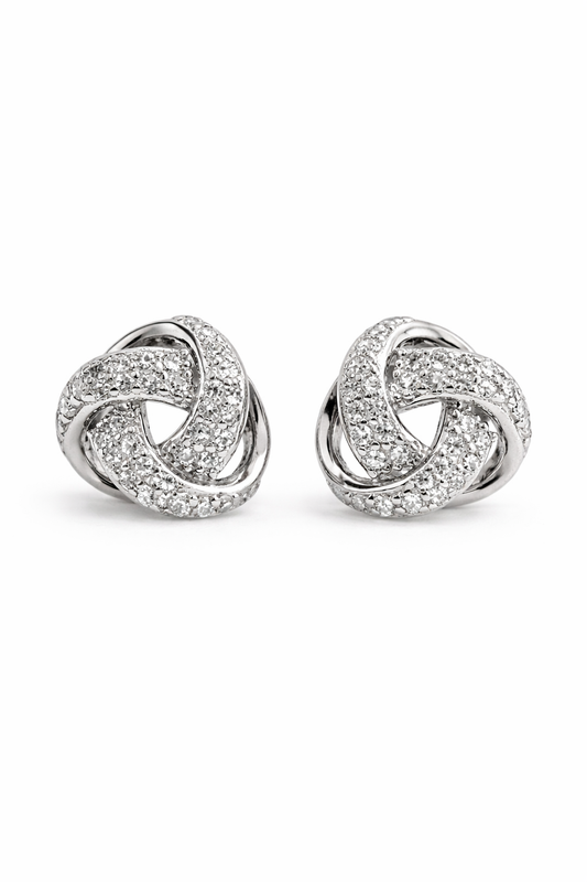 Harper Intertwined Knot Stud Earrings - Rubielle London