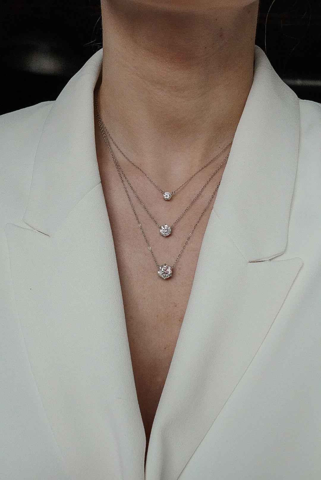 Chelsea Solitaire Necklace — 6.5mm Portuguese Setting Edition