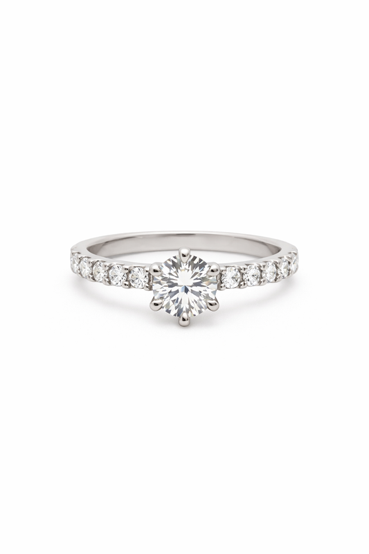 Belgravia Solitaire Ring - Rubielle London