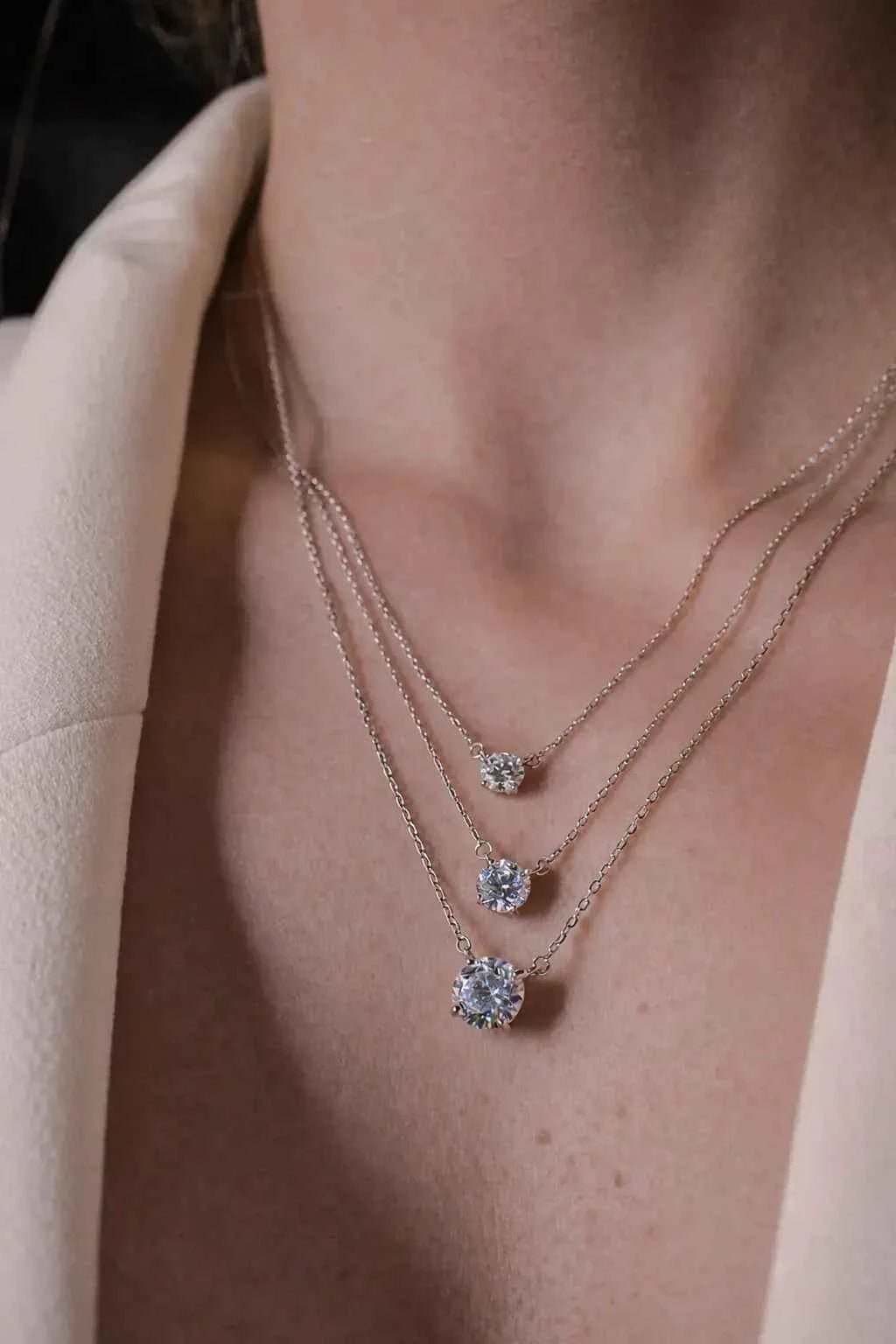 Majesty Moissanite Necklace 6.5mm