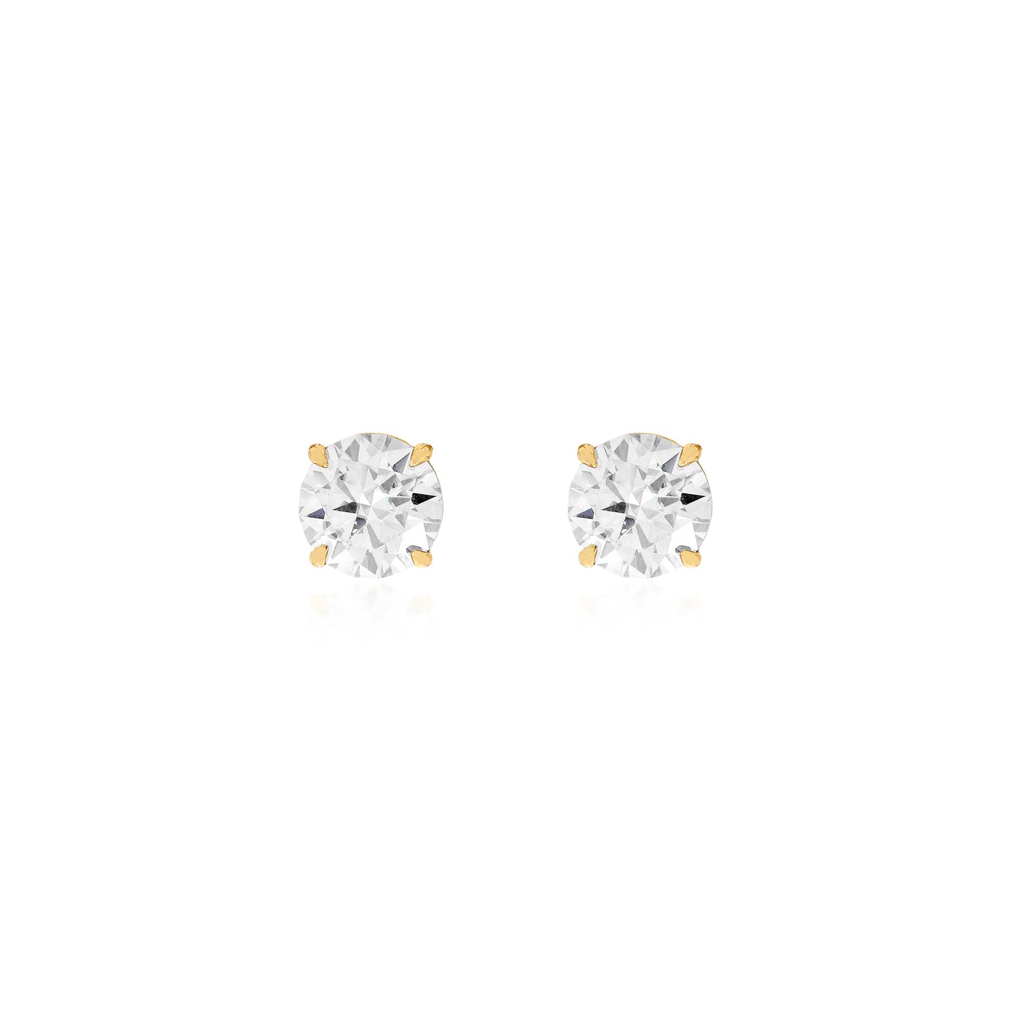 Sovereign Moissanite Studs 10mm  — Portuguese Setting Edition - Rubielle London
