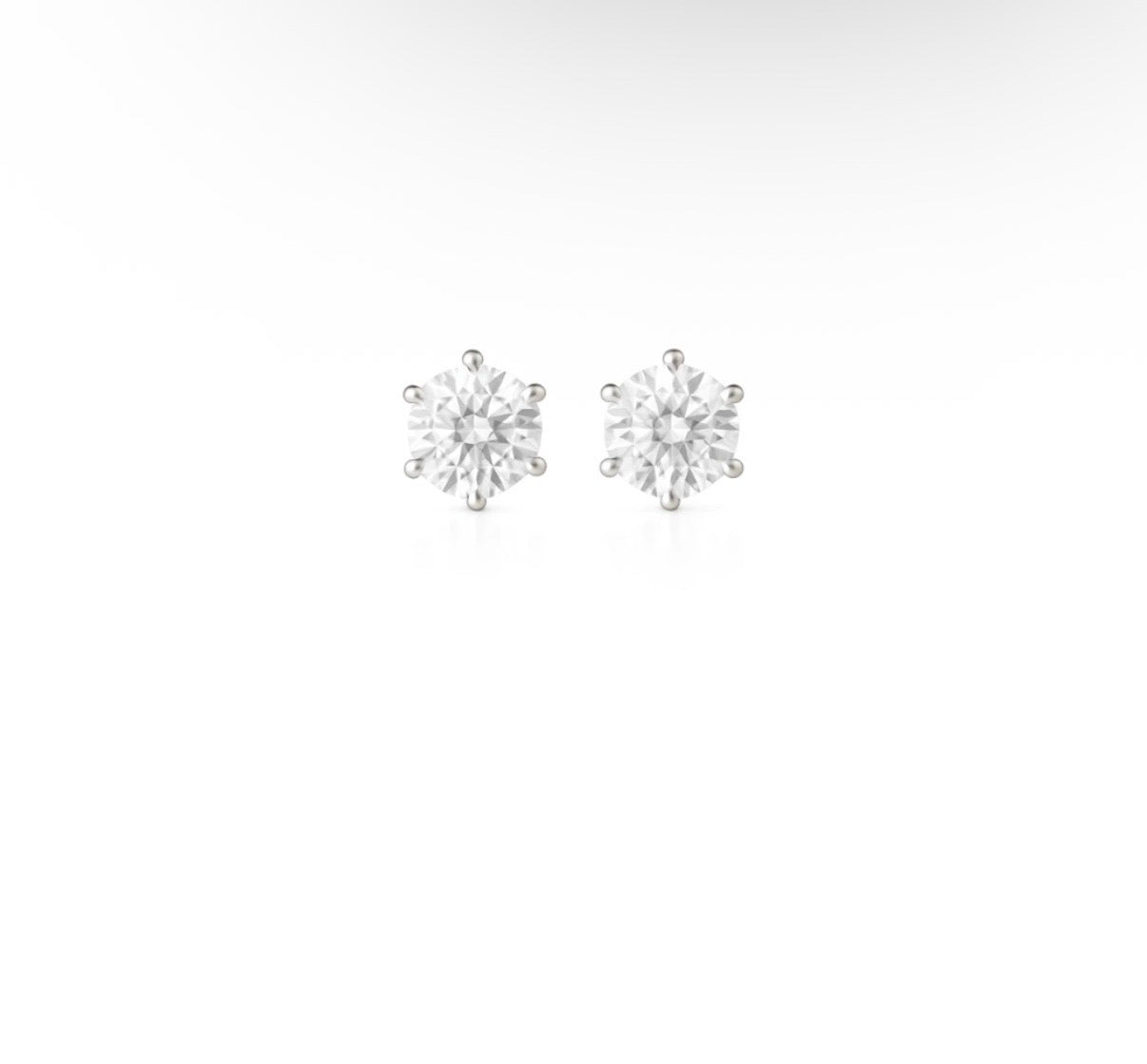 Sovereign Moissanite Stud Earrings 8mm - Rubielle London