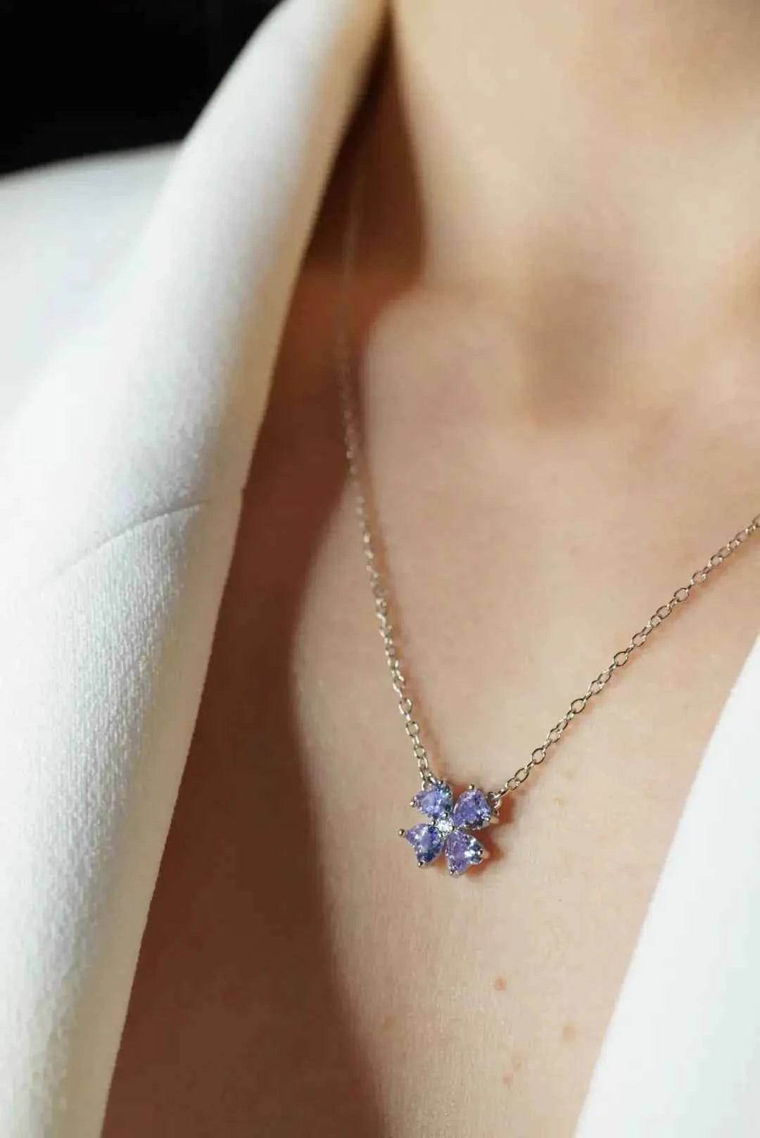 Albion Clover Lavender Necklace