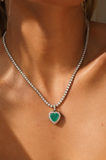 Lumière Tennis Necklace | Natural White Sapphire