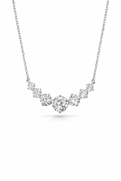 Ascot Graduated Moissanite Necklace - Rubielle London