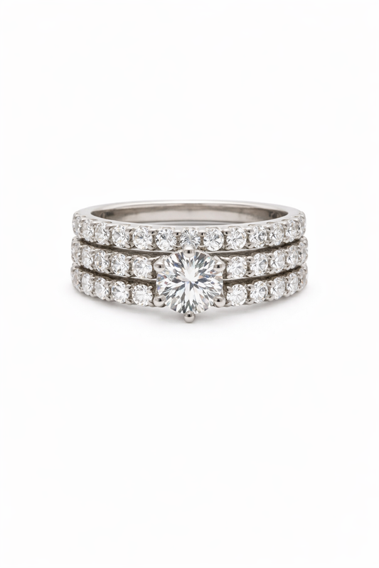 Belgravia Trio Stack Ring - Rubielle London