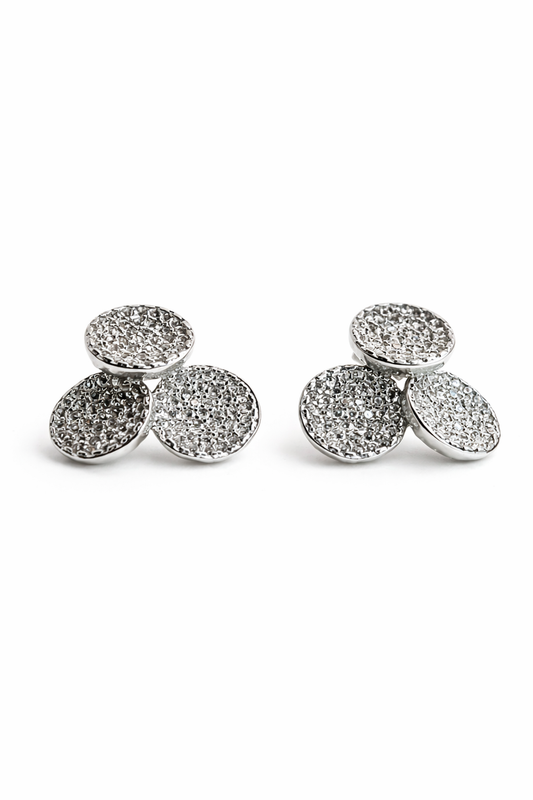 Windsor Triple Dot Stud Earrings - Rubielle London