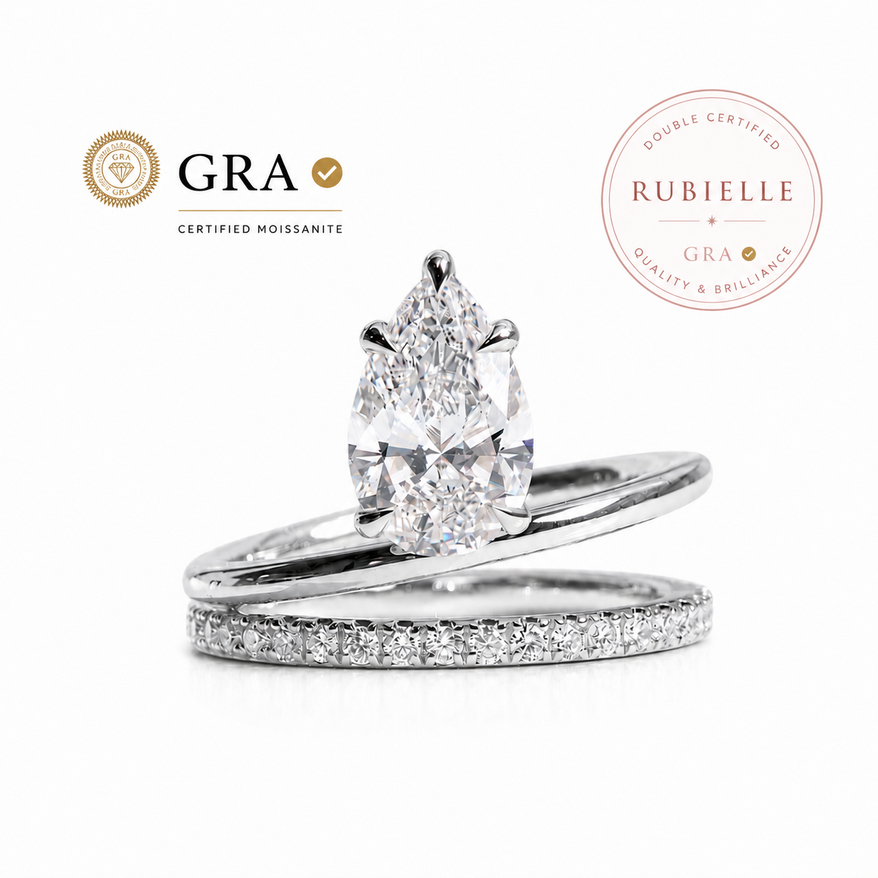 Ashbourne Moissanite Ring - Rubielle London