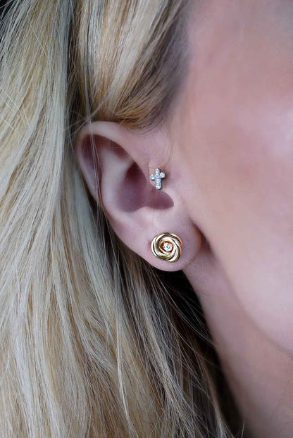 Primrose Gold Flower Earrings