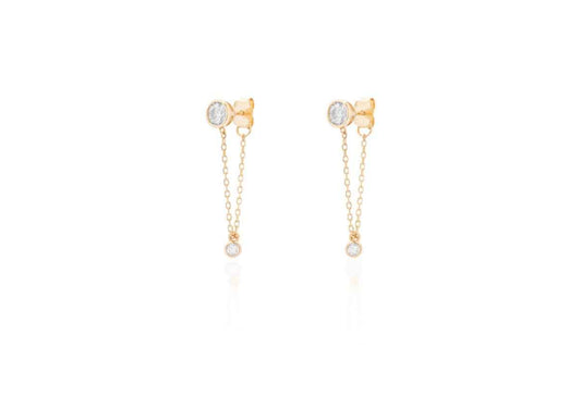 Sovereign Flow Moissanite 18k Gold Earrings