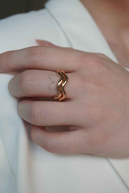 Gold Wave Ring