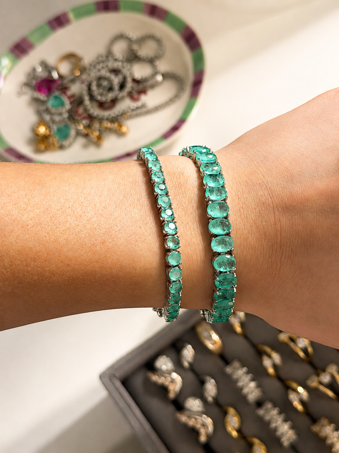 The Muzo Colombian Emerald Tennis Bracelet — 5mm Colombian Emerald - Rubielle London