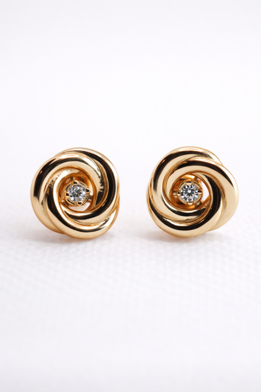 Primrose Gold Flower Earrings - Rubielle London