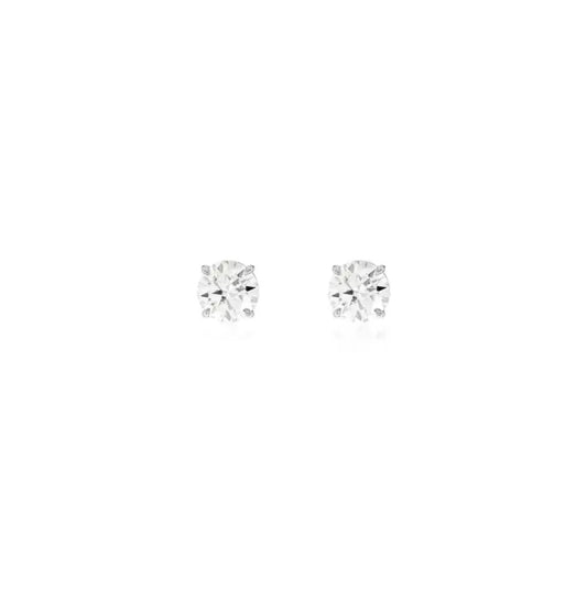 Chelsea Solitaire Stud Earrings 6.5mm - Rubielle London