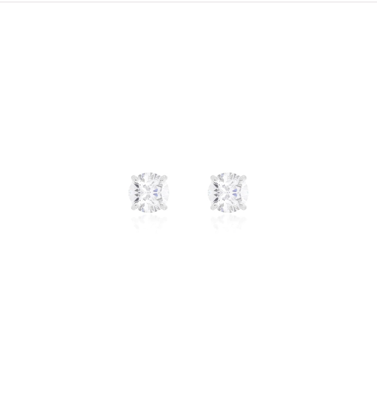 Chelsea Solitaire Stud Earrings 8mm - Rubielle London
