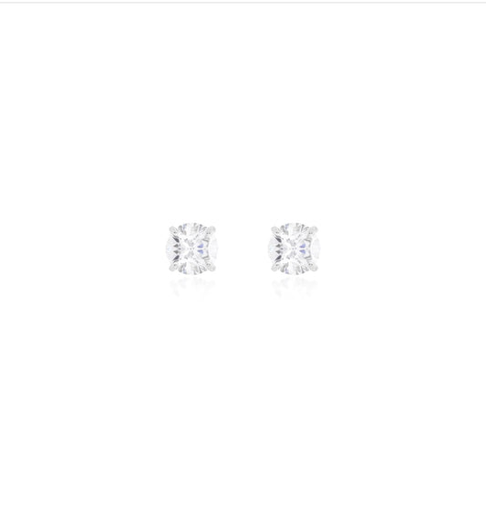 Chelsea Solitaire Stud Earrings 8mm - Rubielle London