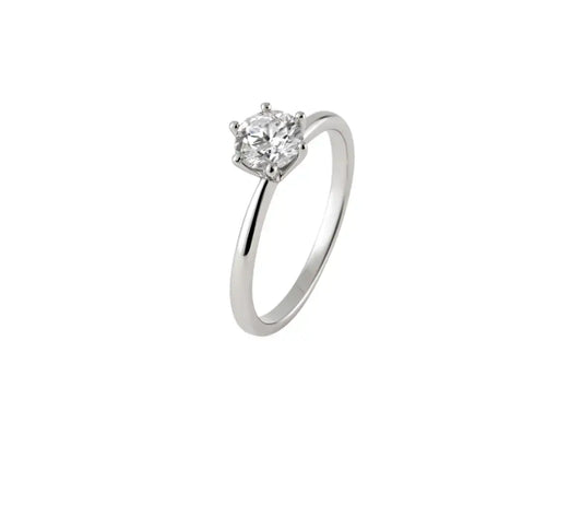 Classic Solitaire Ring 6.5mm - Rubielle London