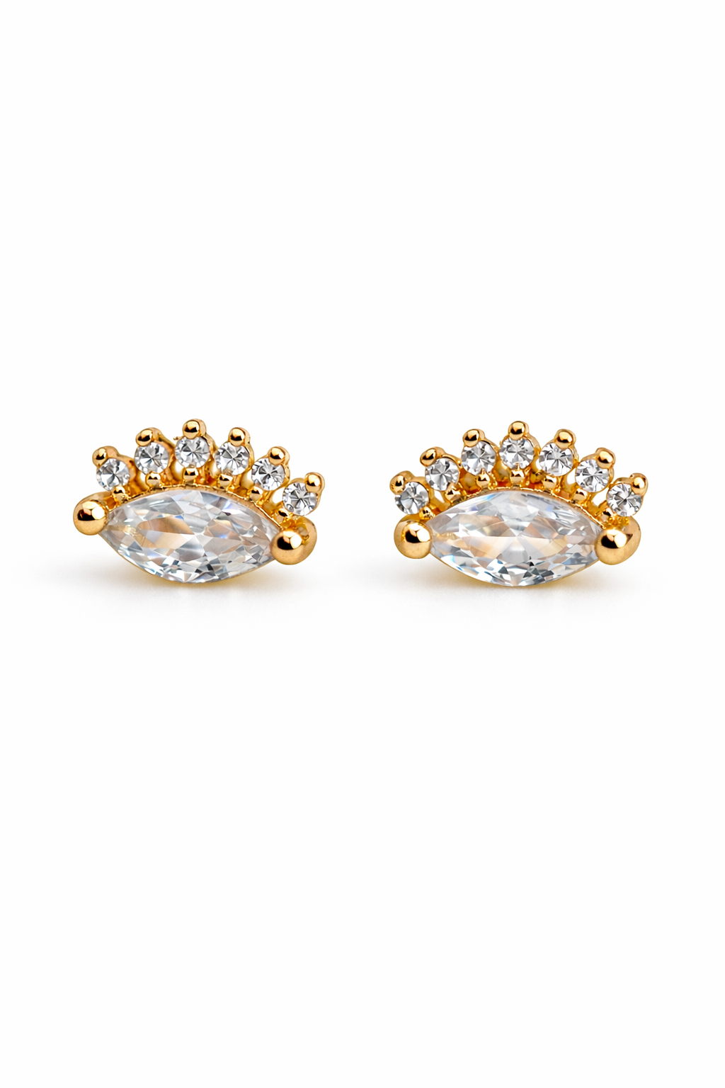 Kensington Eye Earrings – 18k Gold - Rubielle London