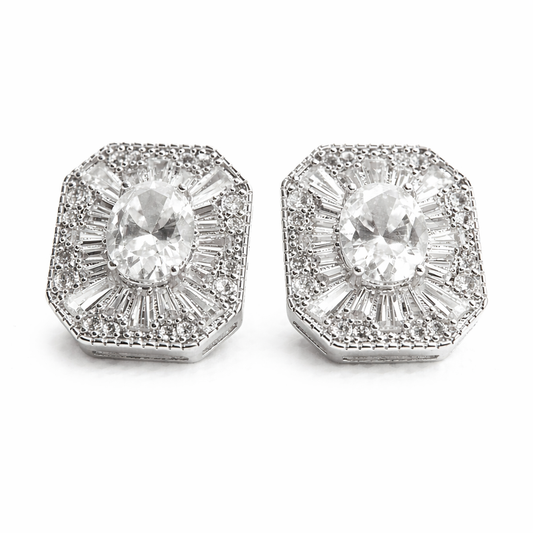 Victoria Crown Stud Earrings - Rubielle London