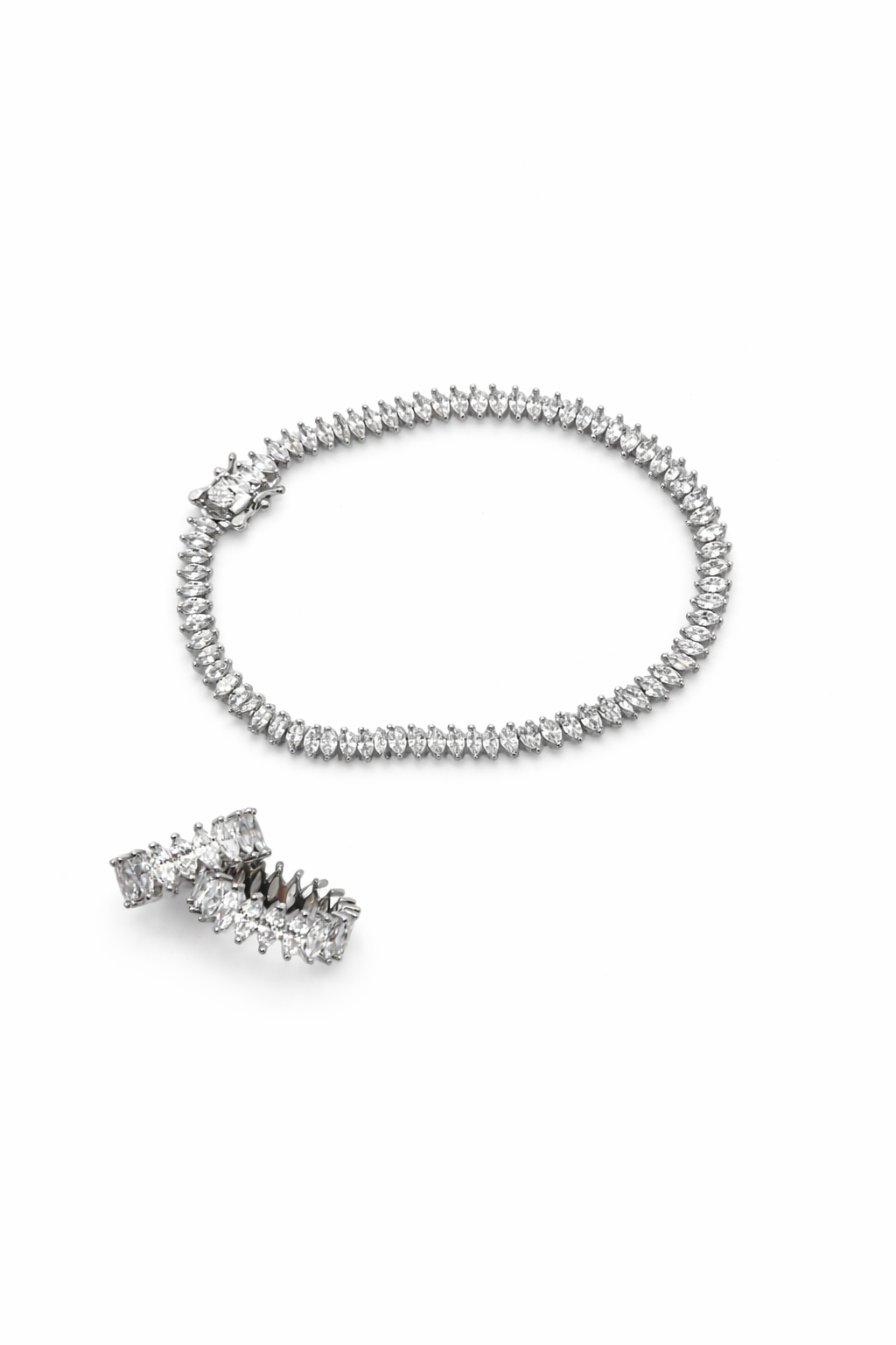 Ascot Marquise Tennis Bracelet - Rubielle London