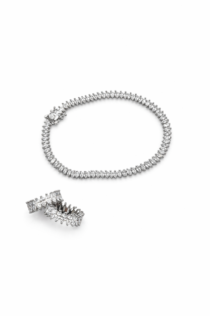 Ascot Marquise Tennis Bracelet - Rubielle London