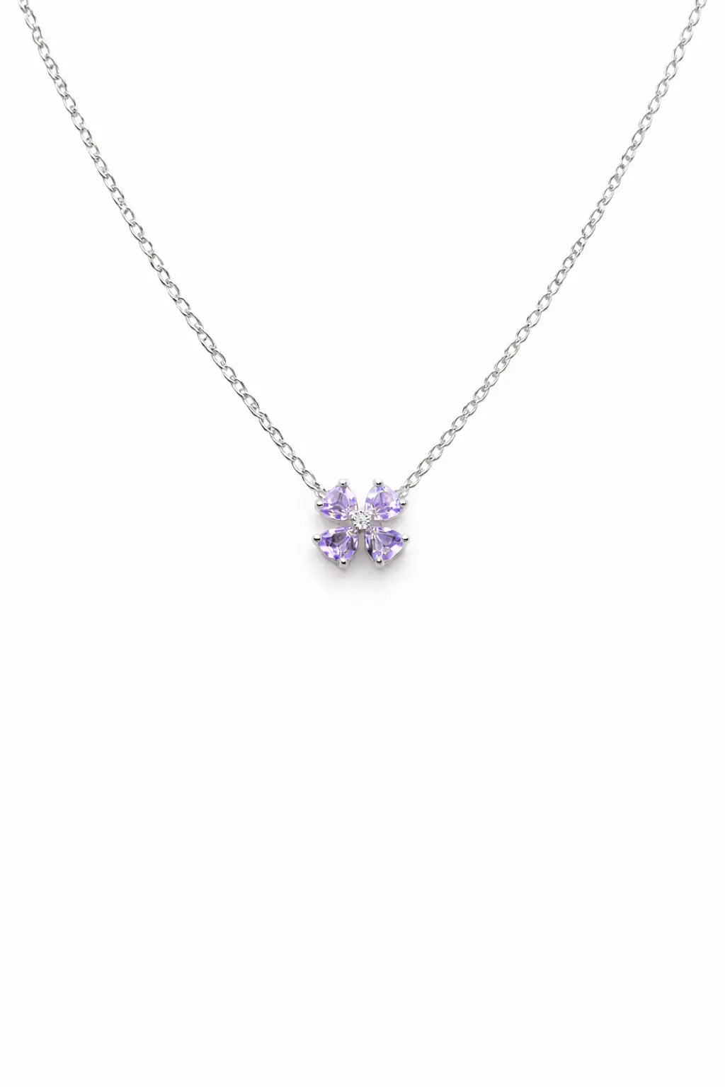Albion Clover Lavender Necklace - Rubielle London