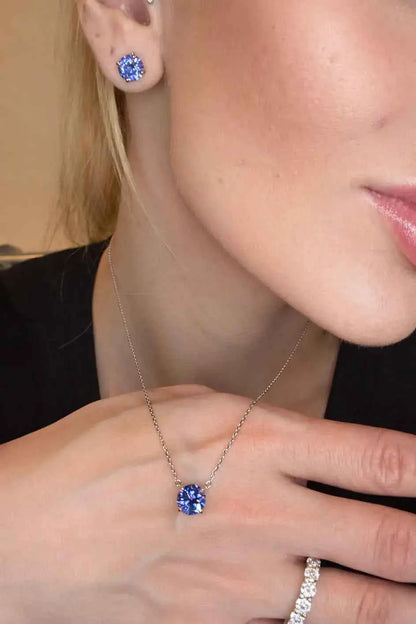 Chelsea Solitaire Tanzanite Necklace 8mm