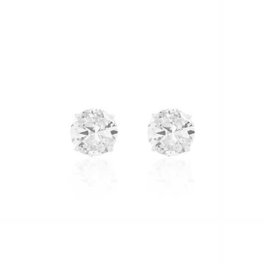 Sovereign Moissanite Studs 10mm  — Portuguese Setting Edition - Rubielle London
