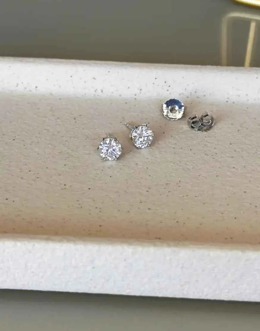 Sovereign Moissanite Stud Earrings - 6.5mm