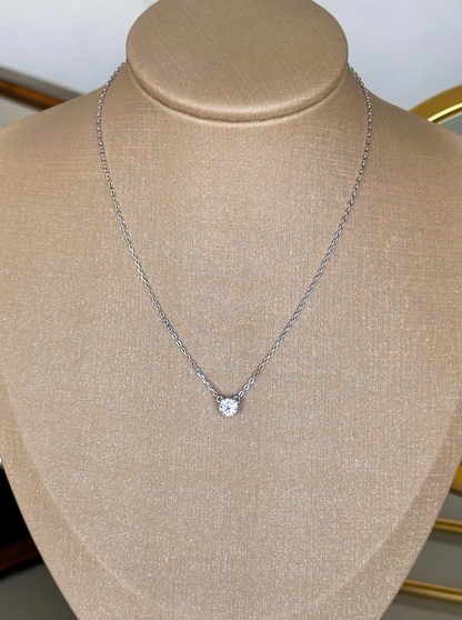 Majesty Moissanite Necklace - 5mm - Rubielle London