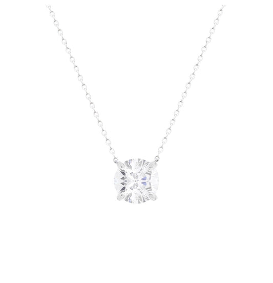 Chelsea Solitaire Necklace 8mm - Rubielle London