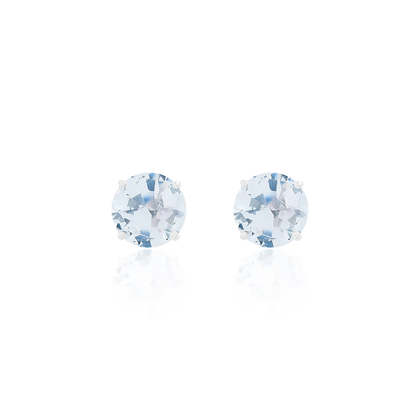 Elizabeth Earrings 10mm | Aquamarine Lab Grown