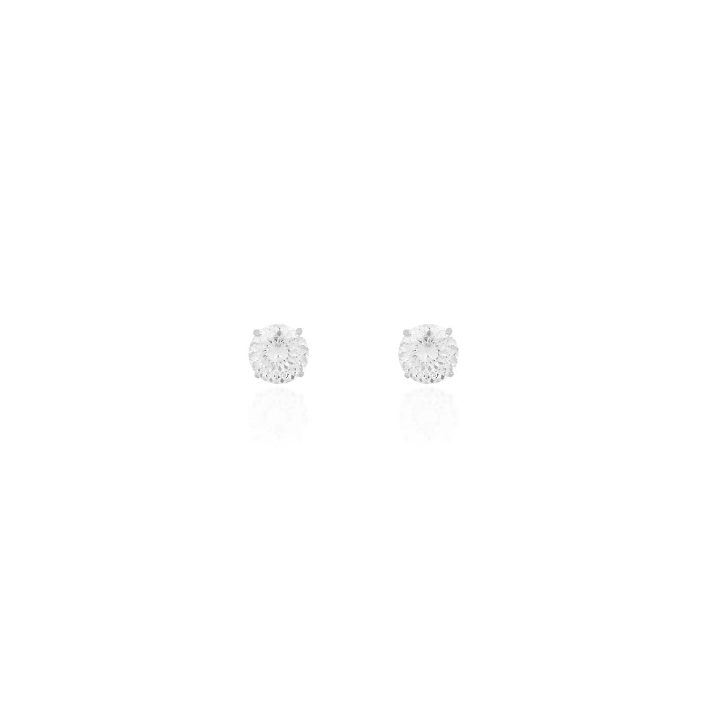 Sovereign Moissanite Stud Earrings — 6.5MM Portuguese Setting Edition - Rubielle London