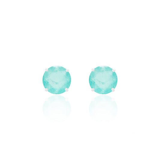 Chelsea Colombian Emerald Earrings — 10MM - Rubielle London