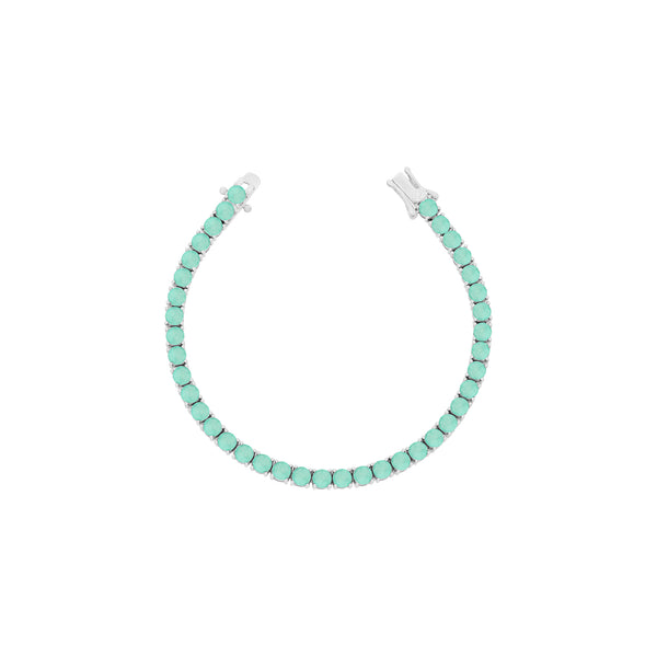 The Chivor Colombian Emerald Tennis Bracelet - 3mm - Rubielle London