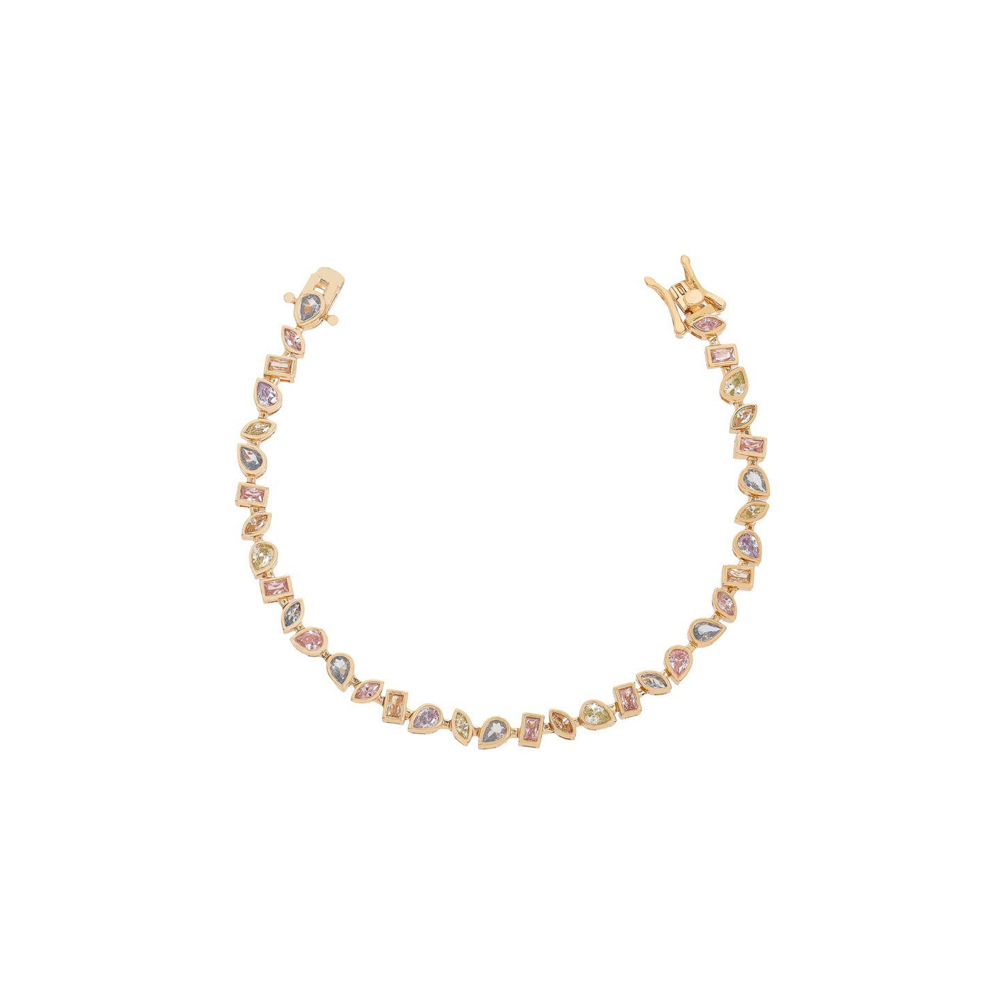 The Kensington Mosaic Tennis Bracelet - Rubielle London