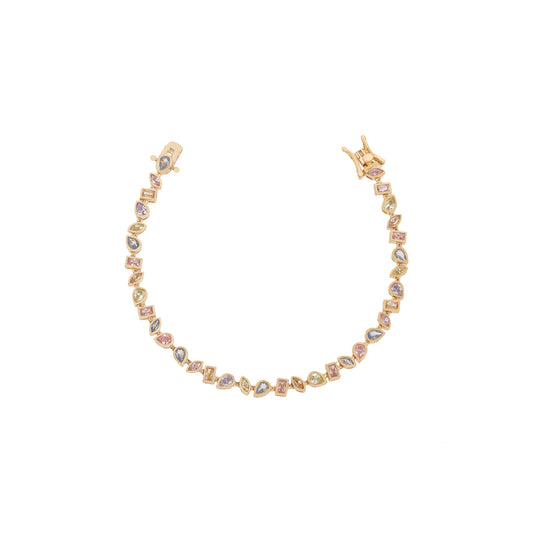 The Kensington Mosaic Tennis Bracelet - Rubielle London