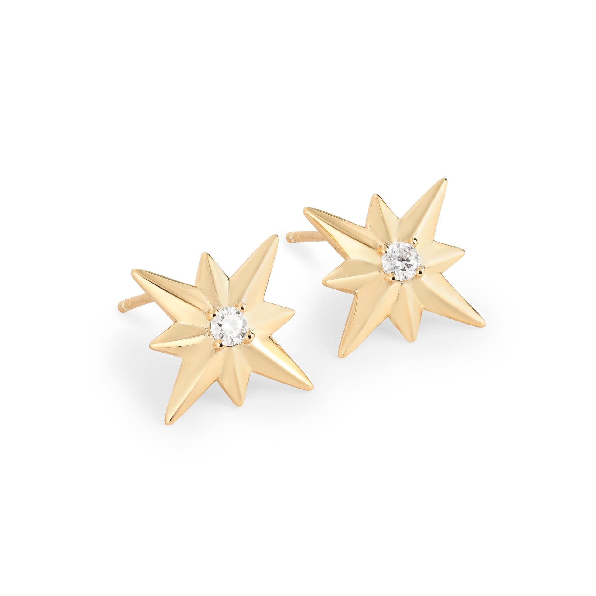 North Star Moissanite Studs - Rubielle London