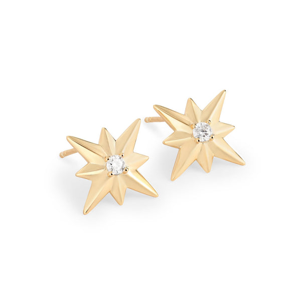North Star Moissanite Studs - Rubielle London
